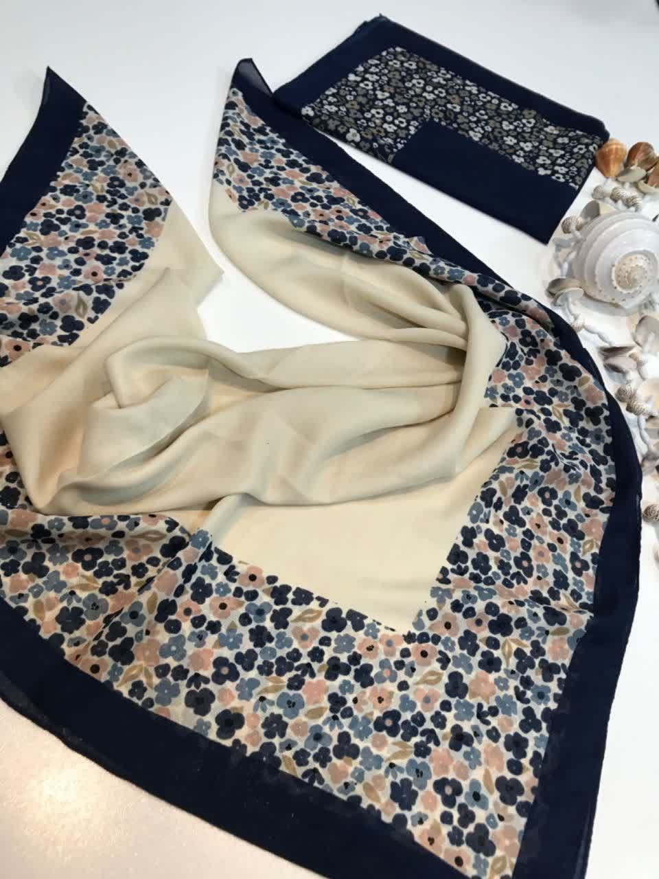 روسری نخ حریر کادویی سایز ۱۲۰
