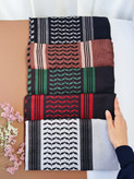 روسری سوپر نخ طرح چفیه سایز ۱۳۰
