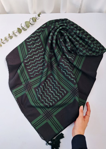 روسری سوپر نخ طرح چفیه سایز ۱۳۰