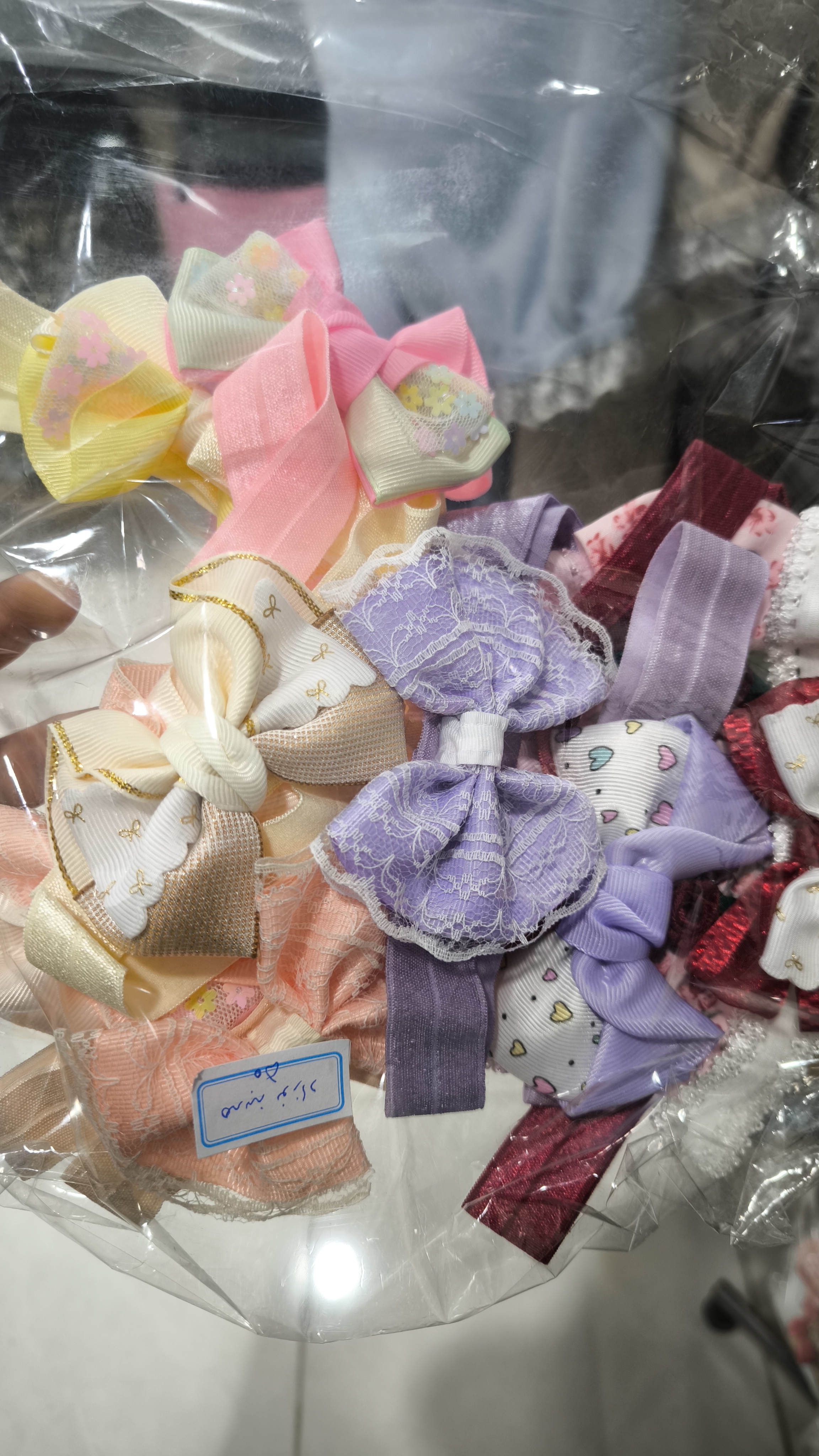 هدبند کشی نوزاد طرح پاپیون