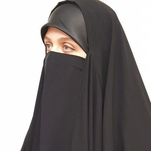 روبنده ساده کرپ مشکی کش دار