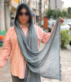 شال نخی هنرمندی منگوله دار ۸۰×۲۰۰