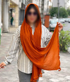شال نخی هنرمندی منگوله دار ۸۰×۲۰۰