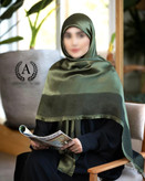 روسری بامبو شاین دو فاز و دو رو ریشه پرزی سایز ۱۴۰