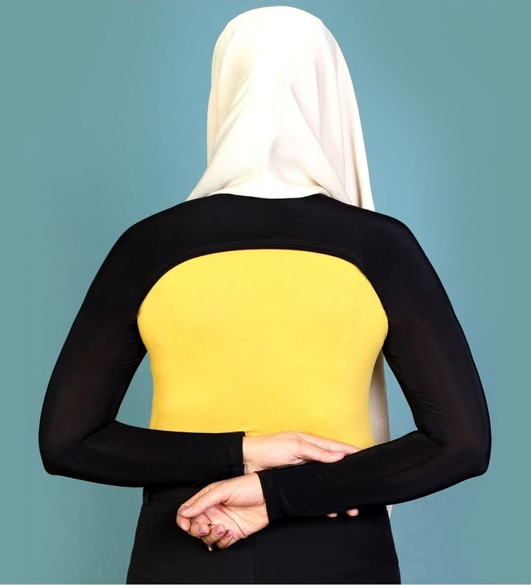 ساق دست کتفی (یکسره یا پشت گردنی) تریکو تک رنگ مشکی
