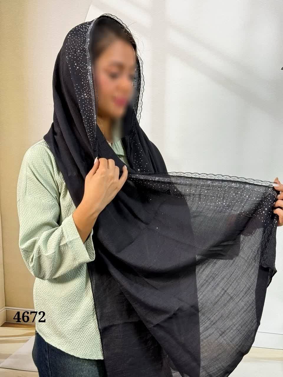 شال اسلپ حاشیه نگین و دانتل ۱۹۵×۷۵